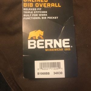 Berne Unlined Bib Overall